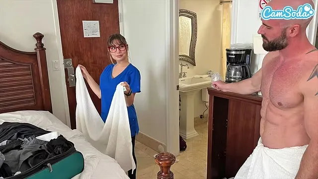 Towel Drop Leads to Unexpected Encounter