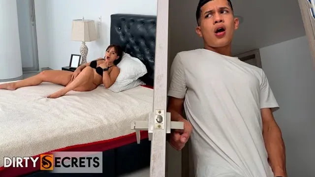 Brother-in-law's friend caught watching, then seduced