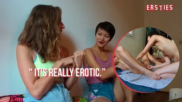 Yumi's Hands Massage June's Hairy Pussy